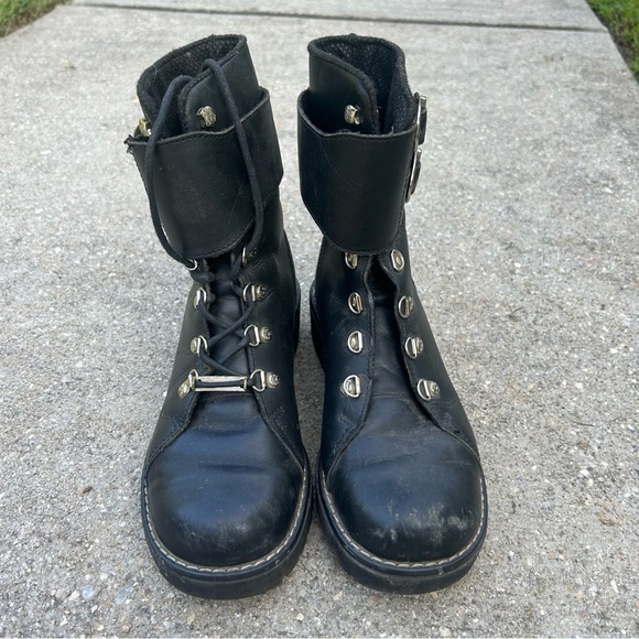 Women’s Harley Davidson chunky lace up boots - Picture 2 of 8